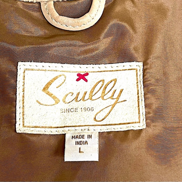 SCULLY “Rodeo Cowboy Fringe Love Tattoo” Leather Jacket Size L Western Rodeo Y2K - Picture 13 of 15